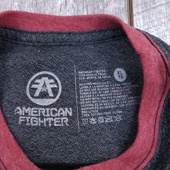 American Fighter Mens UFC Biker Shirt Size XL Black All Over Print Affliction - Picture 5 of 7
